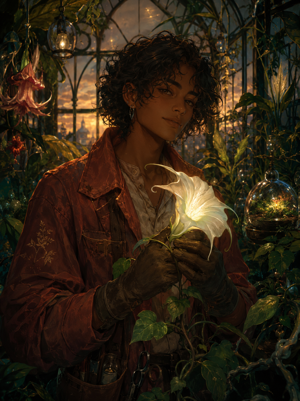 Rowan Ash — A botanist tending a greenhouse where every plant remembers a different future.